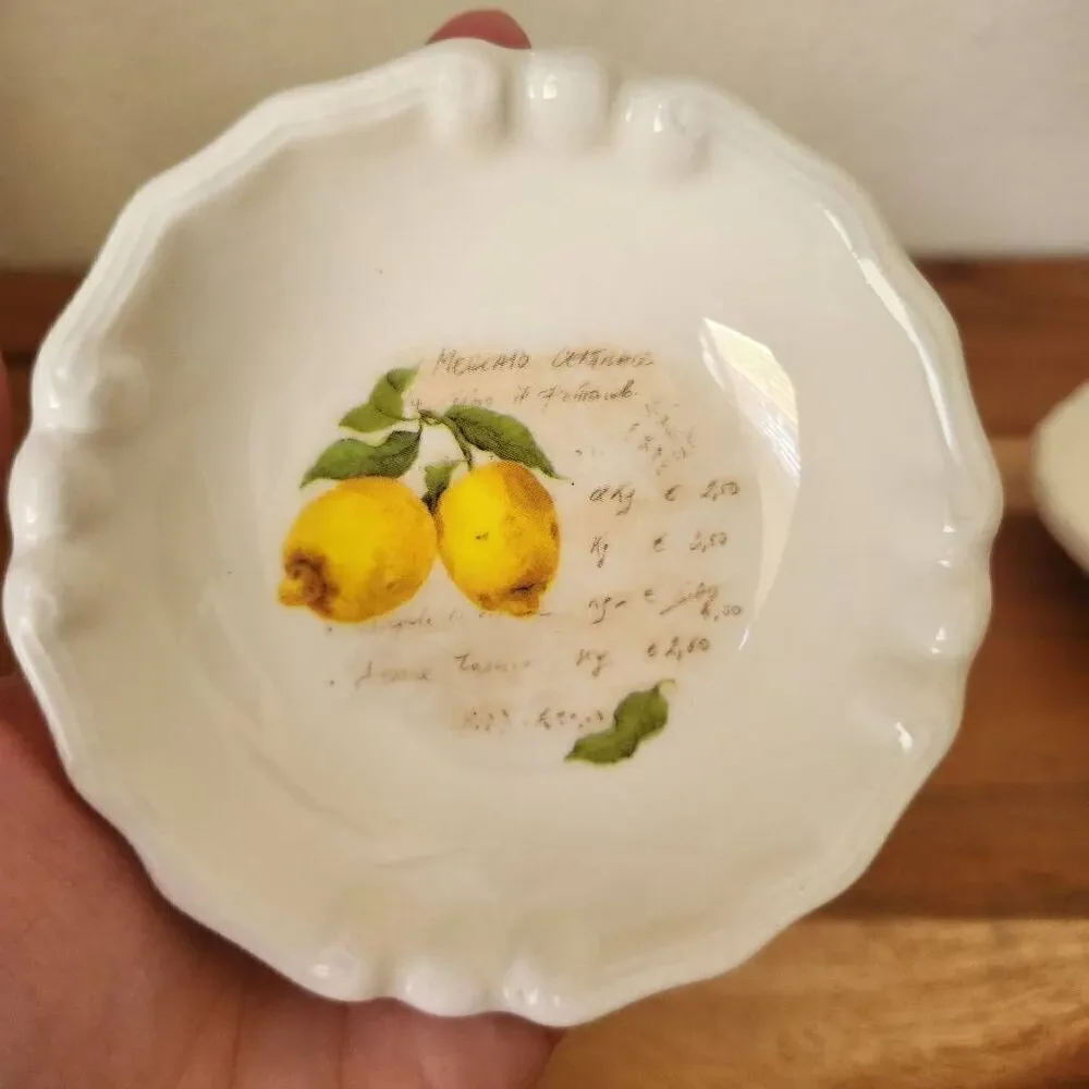 Effetti d' arte set of two small lemon dish tray handmade in Italy